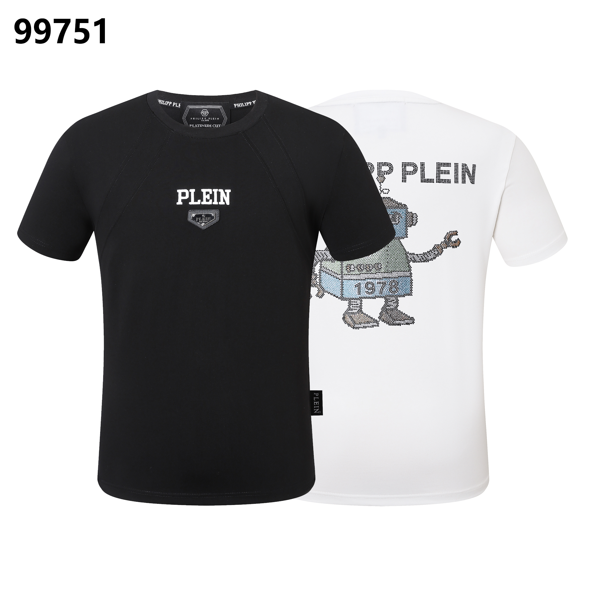 PHILIPP PLEIN Robot Rhinestone-Embellished Crew-Neck T-Shirt