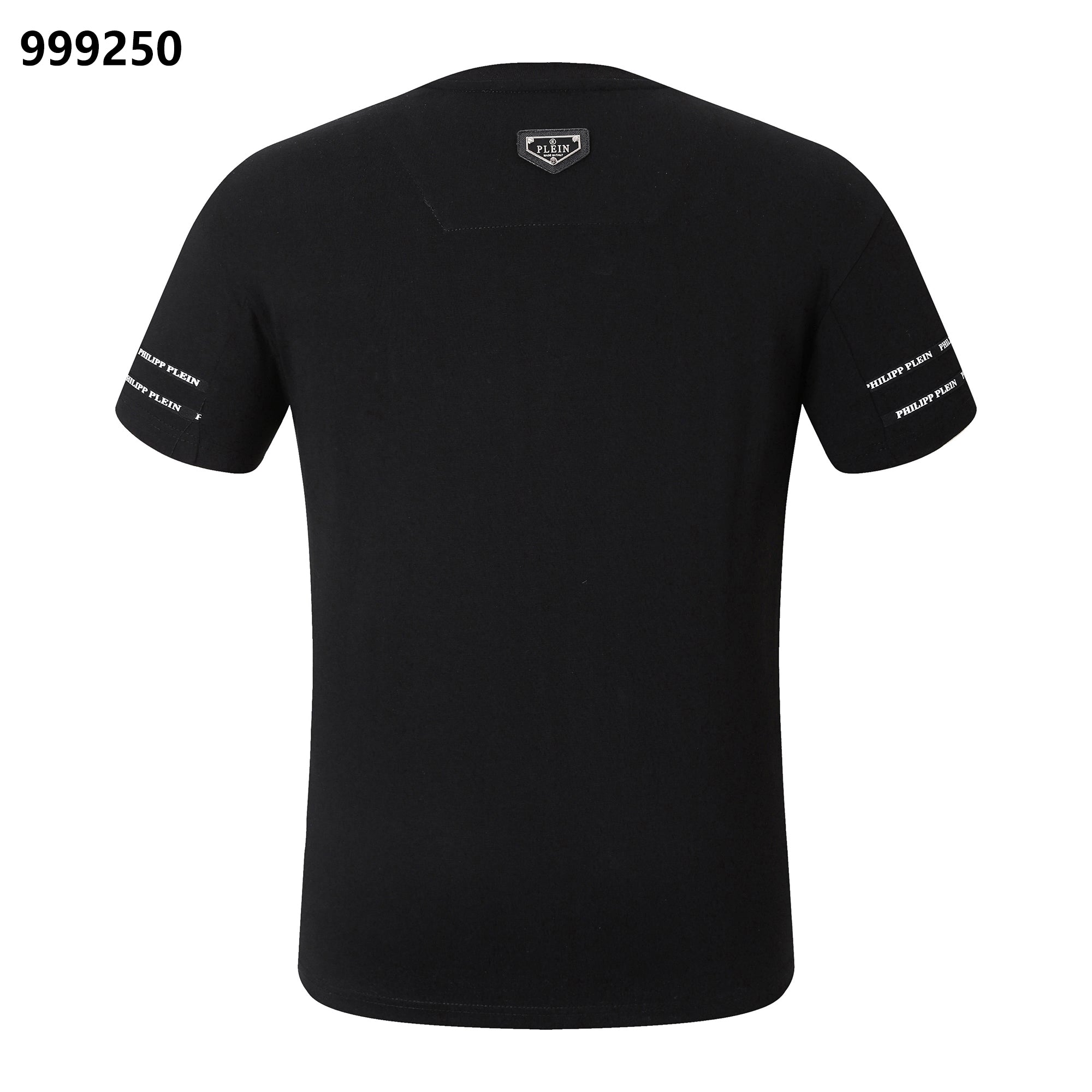 PHILIPP PLEIN Gold-Letter Tennis Crew Neck T-Shirt