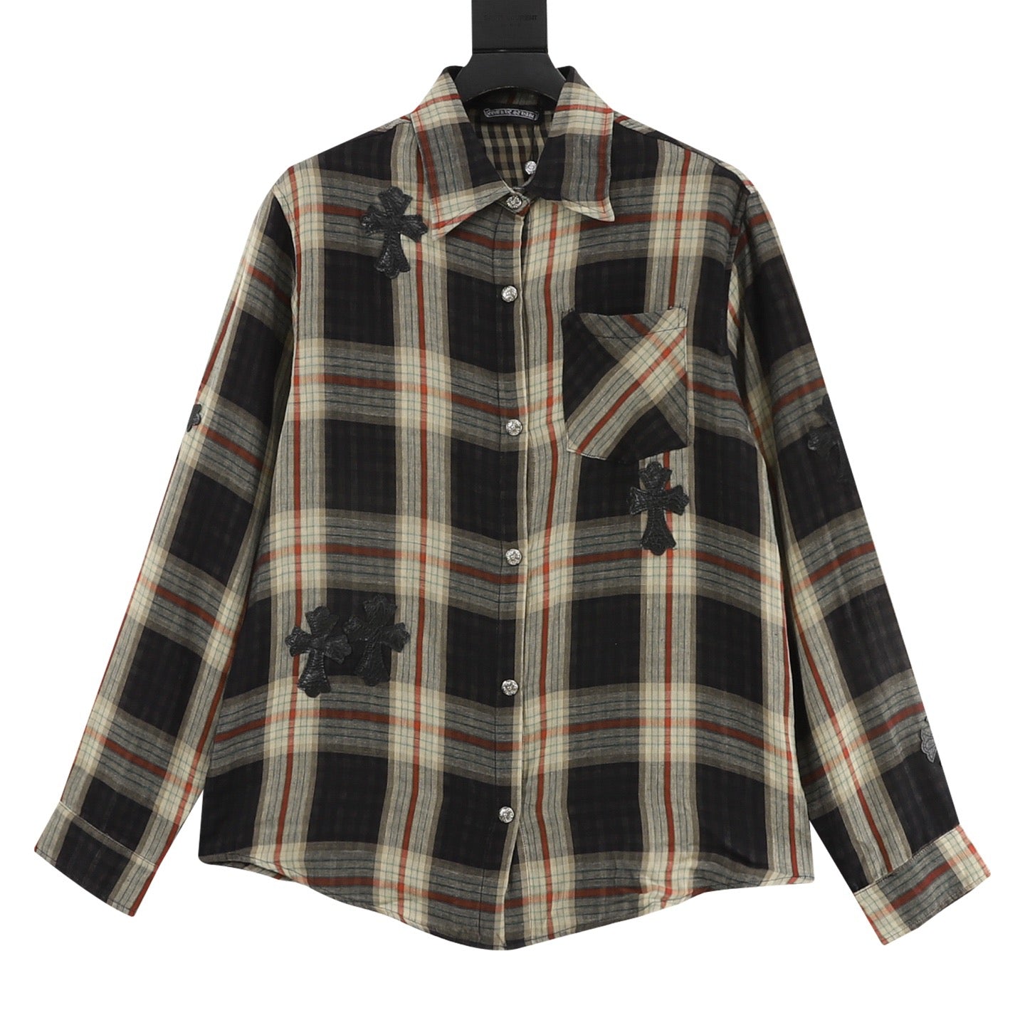Chrome Hearts Checkered Long-Sleeve Shirt