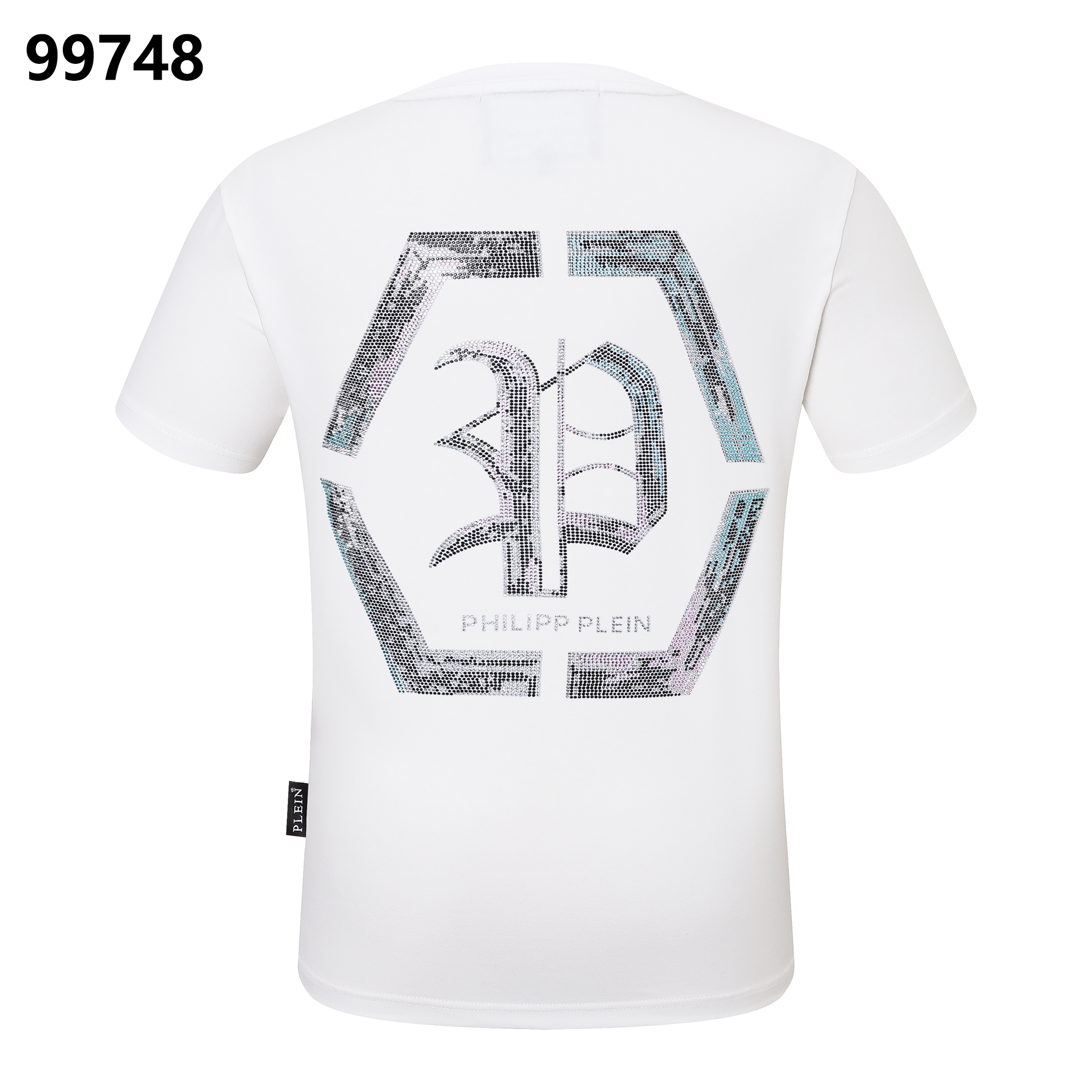 PHILIPP PLEIN Sanskrit Alphabet Rhinestone-Embellished Crew-Neck T-Shirt