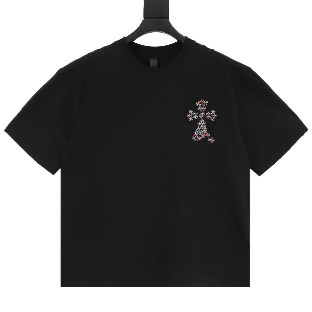 Chrome Hearts Colorful Cross-Stitch T-Shirt