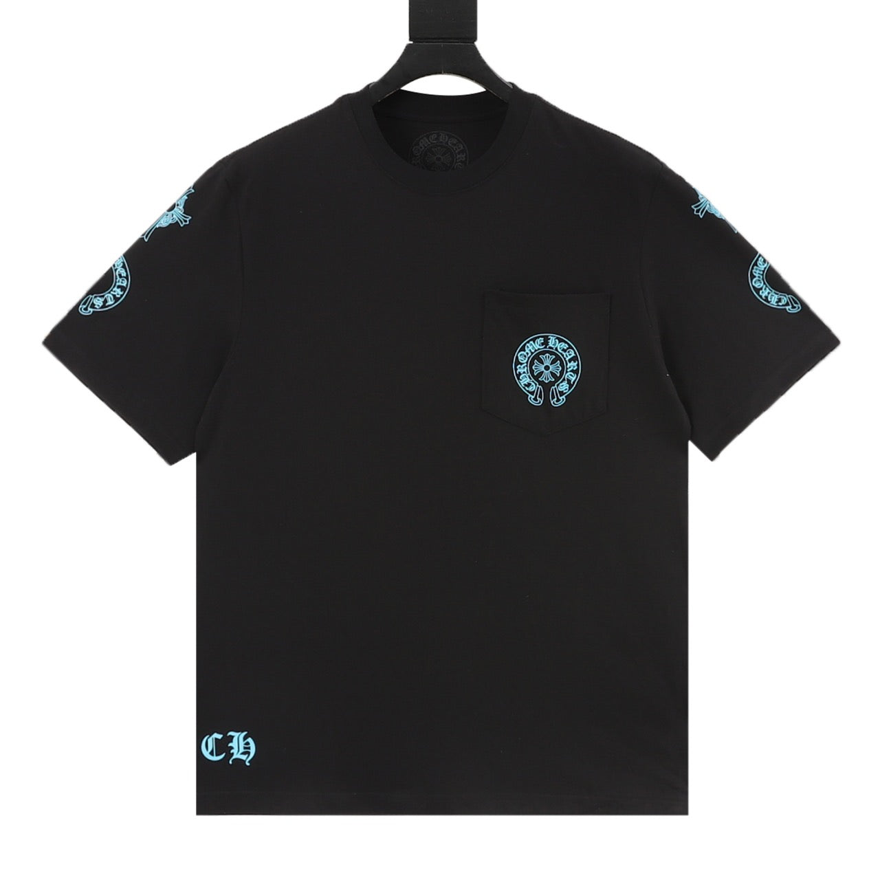 Chrome Hearts Blue Cross Print T-Shirt