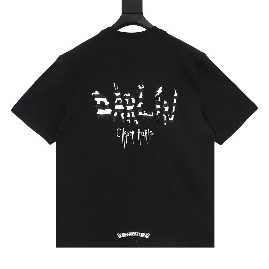 Chrome Hearts Front and Back Embroidered Crewneck T-Shirt
