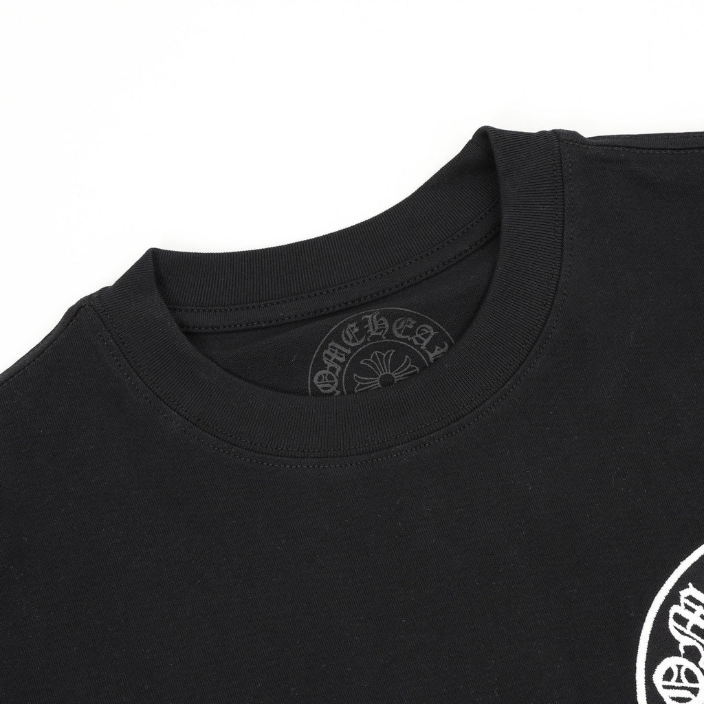 Camiseta de cuello redondo con cruz sánscrita Chrome Hearts
