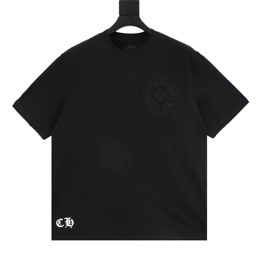 Chrome Hearts Front and Back Embroidered Crewneck T-Shirt