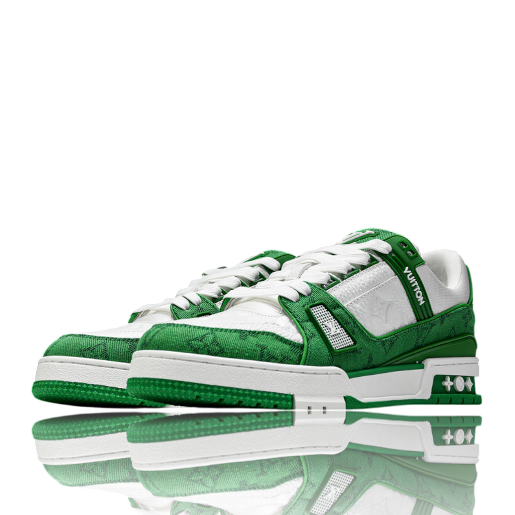 Louis Vuittоп Trainer Low 'Monogram Denim White Green'