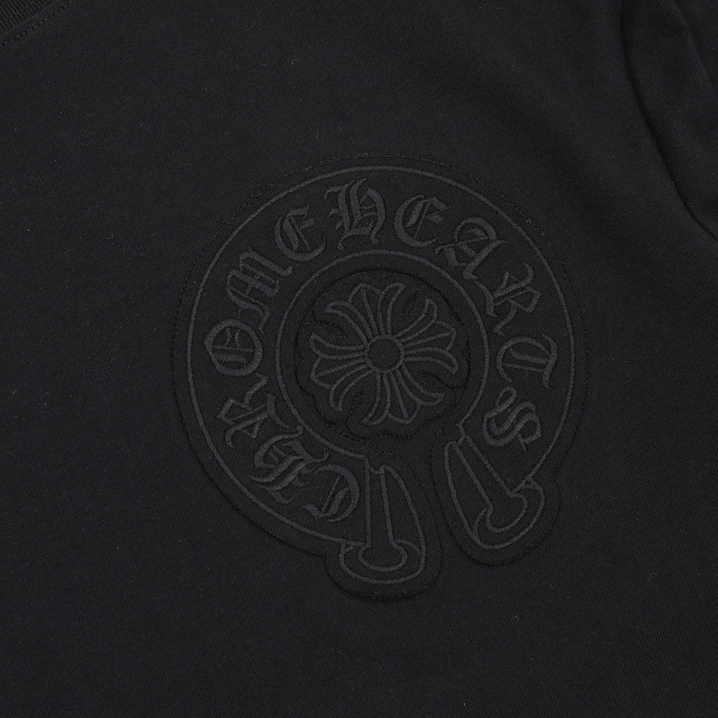 Chrome Hearts Front and Back Embroidered Crewneck T-Shirt