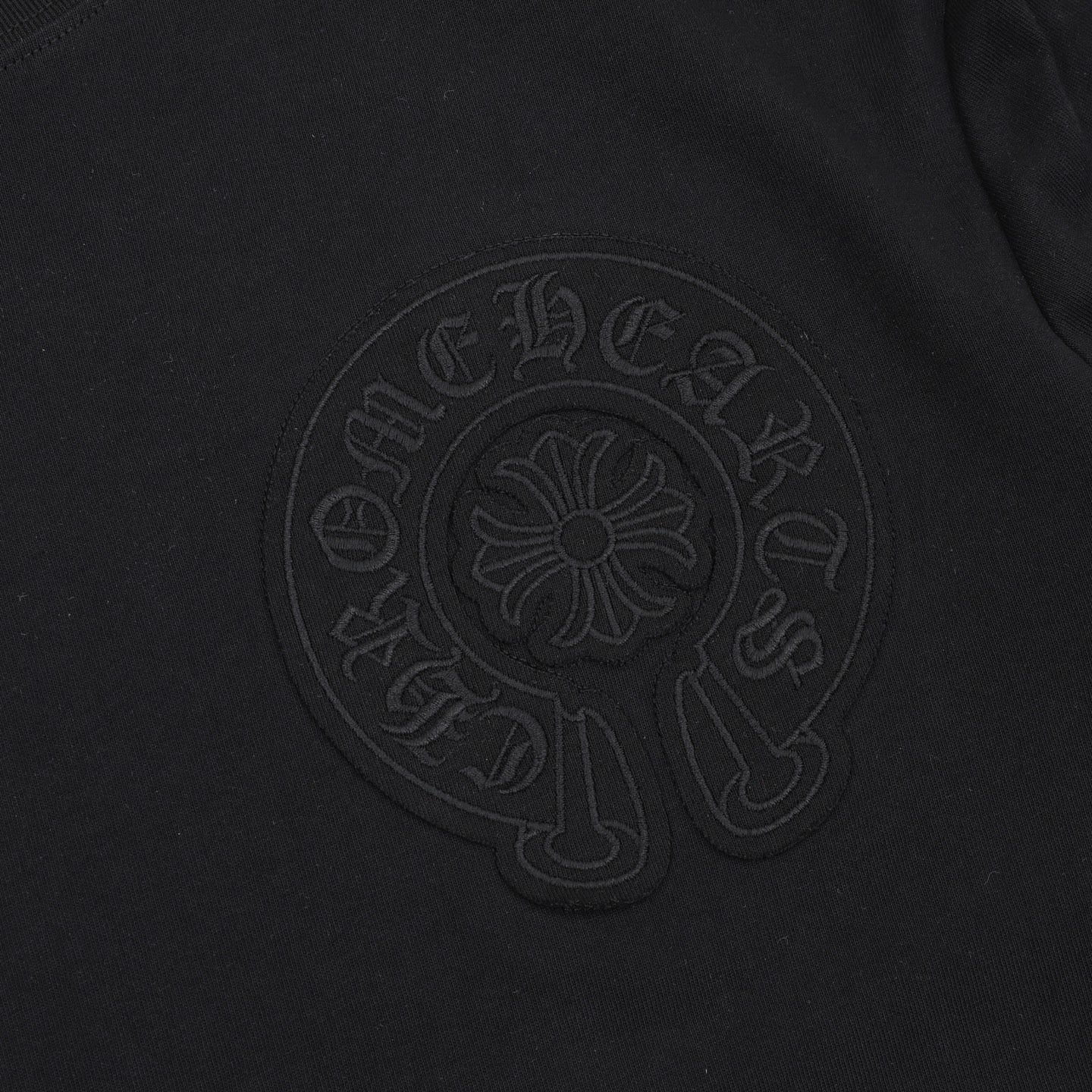 Chrome Hearts Front and Back Embroidered Crewneck T-Shirt