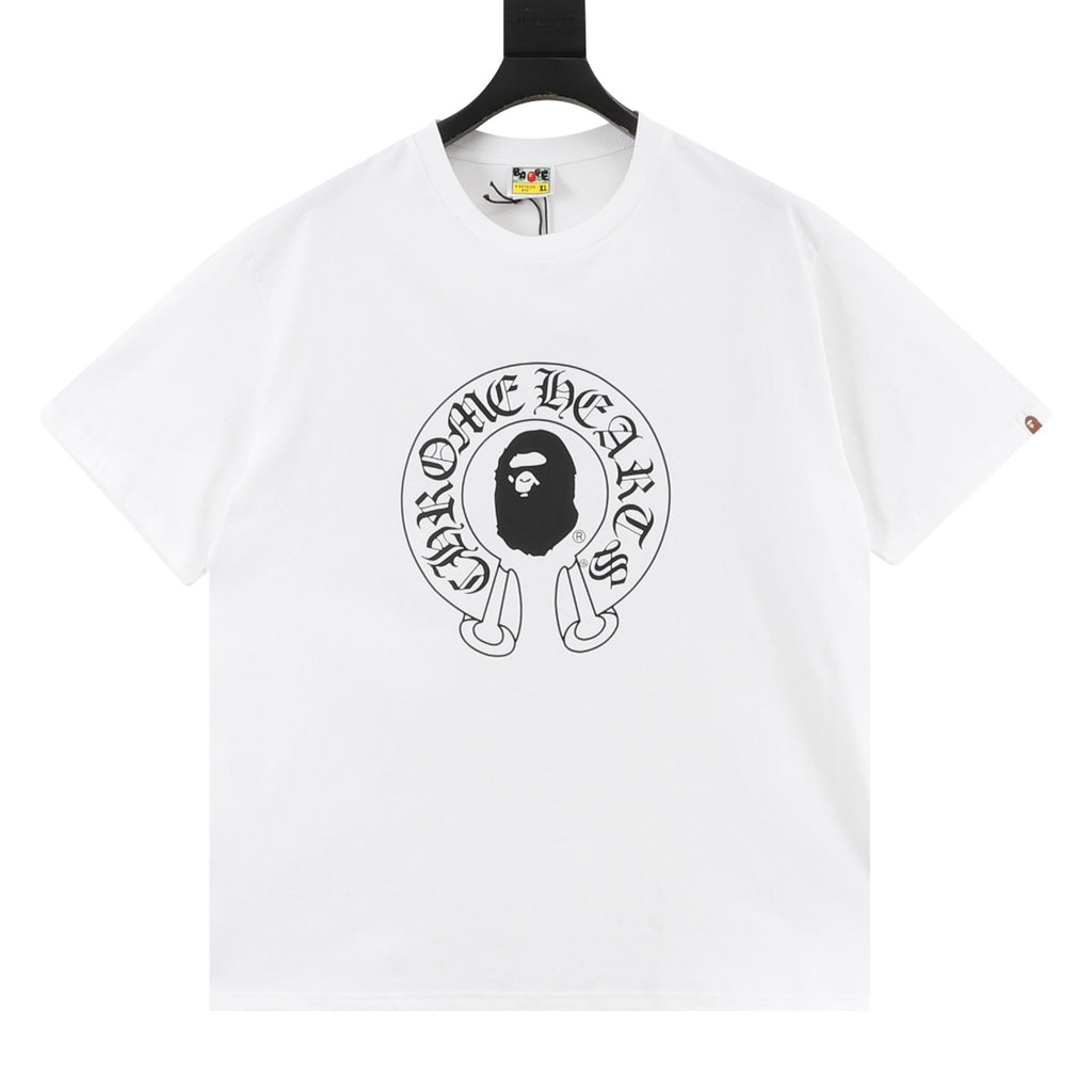 BAPE X Chrome Classic Letter Print T-Shirt