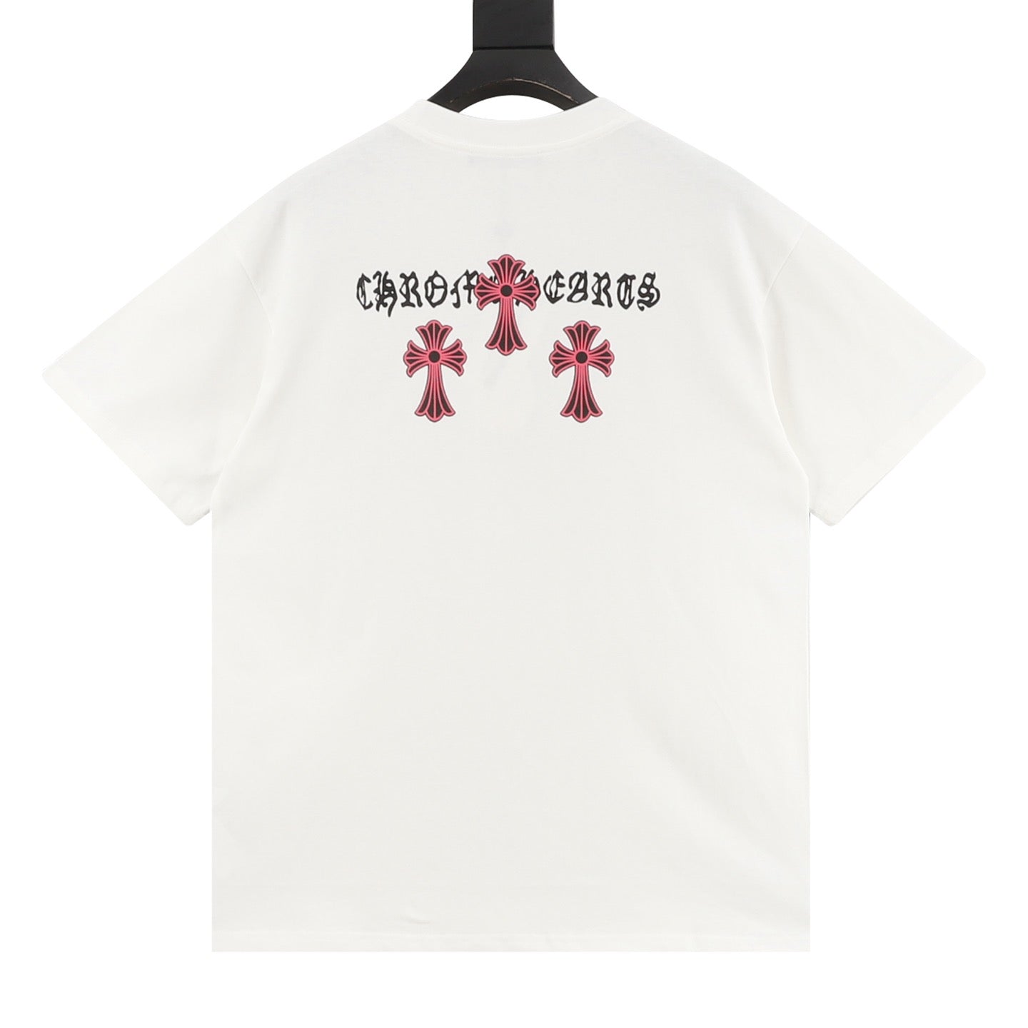Chrome Hearts Black and Red Cross T-shirt