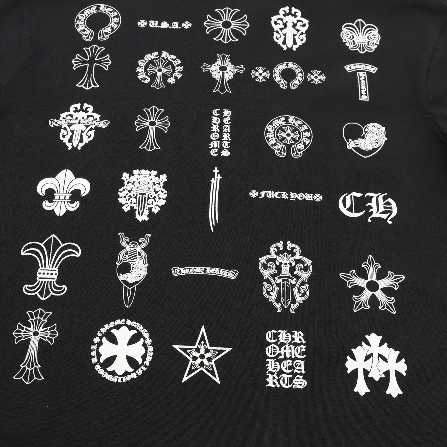 Camiseta Chrome Hearts con estampado multicolor
