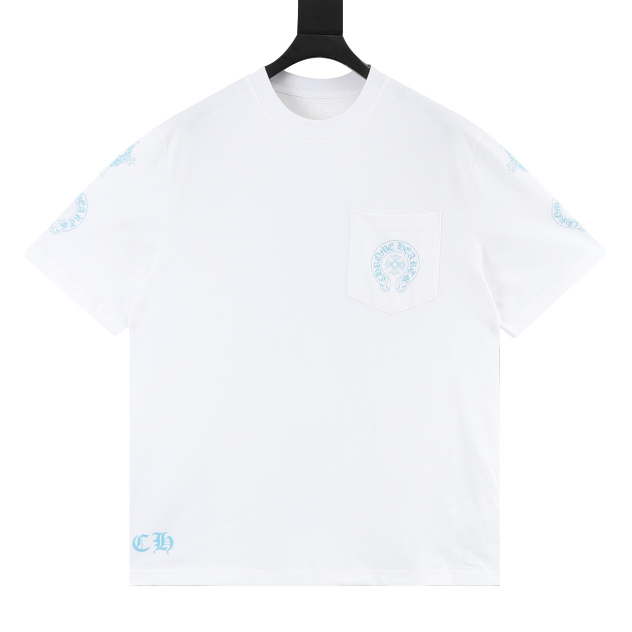 Chrome Hearts Blue Cross Print T-Shirt