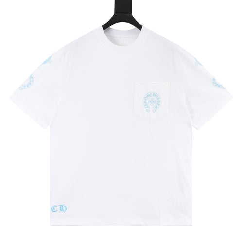Chrome Hearts Blue Cross Print T-Shirt