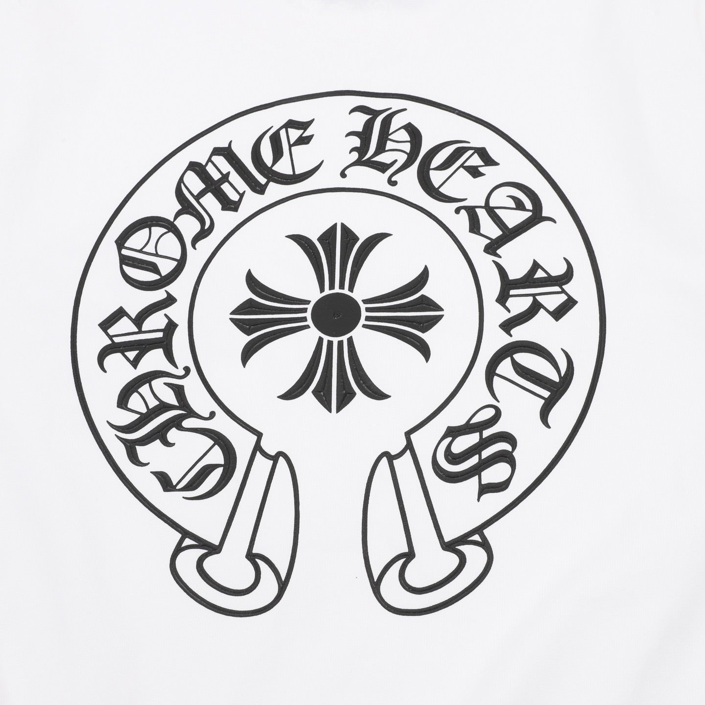 Chrome Hearts Horseshoe Cross Print T-Shirt