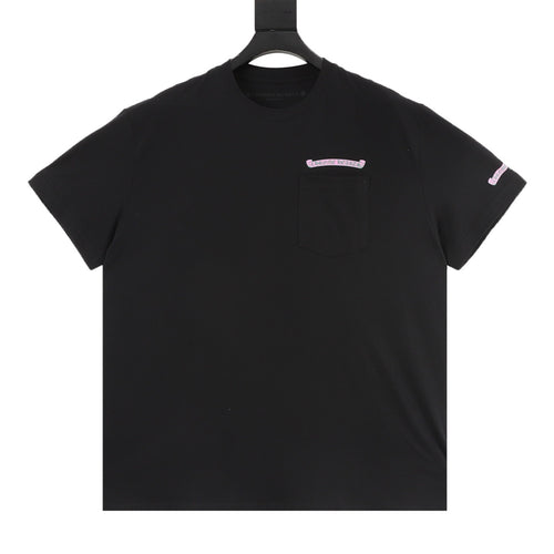 Chrome Hearts Pink and Green Sanskrit Scroll Print T-Shirt
