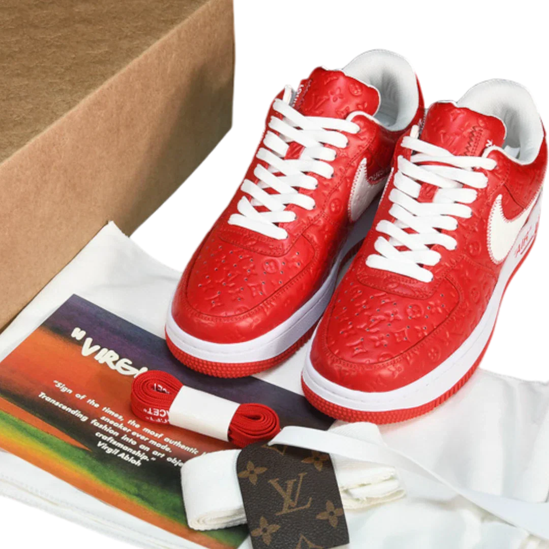 Louis Vuittоп x AF1 By Virgil Abloh 'White Red'