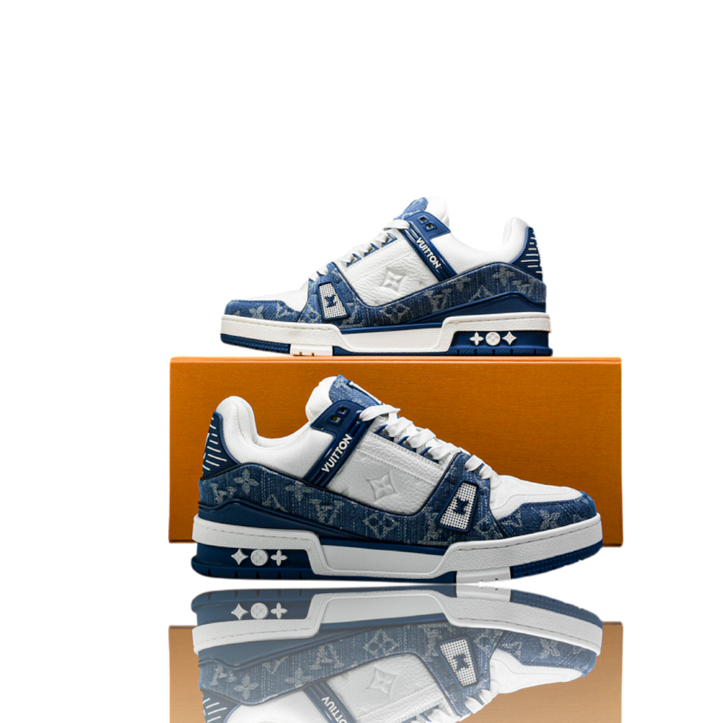Louis Vuittоп Trainer Low 'Monogram Denim White Blue'
