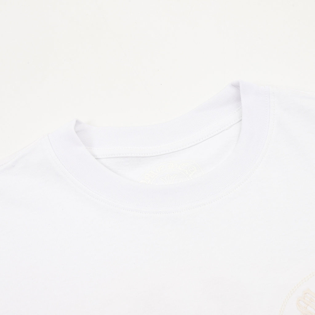 Camiseta de cuello redondo Chrome Hearts Sanskrit Cross