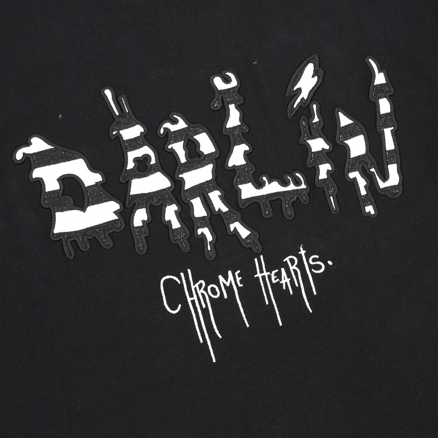 Chrome Hearts Front and Back Embroidered Crewneck T-Shirt