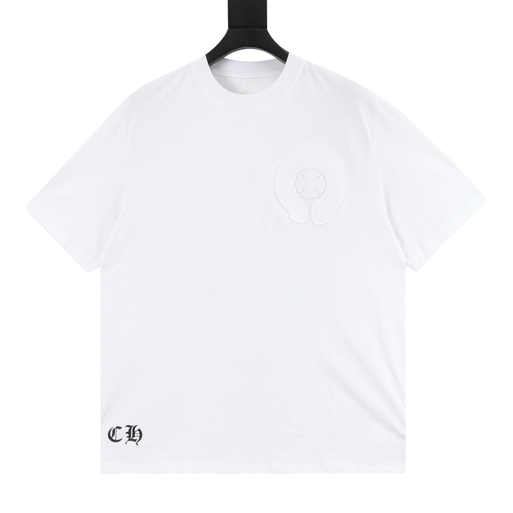 Chrome Hearts Front and Back Embroidered Crewneck T-Shirt