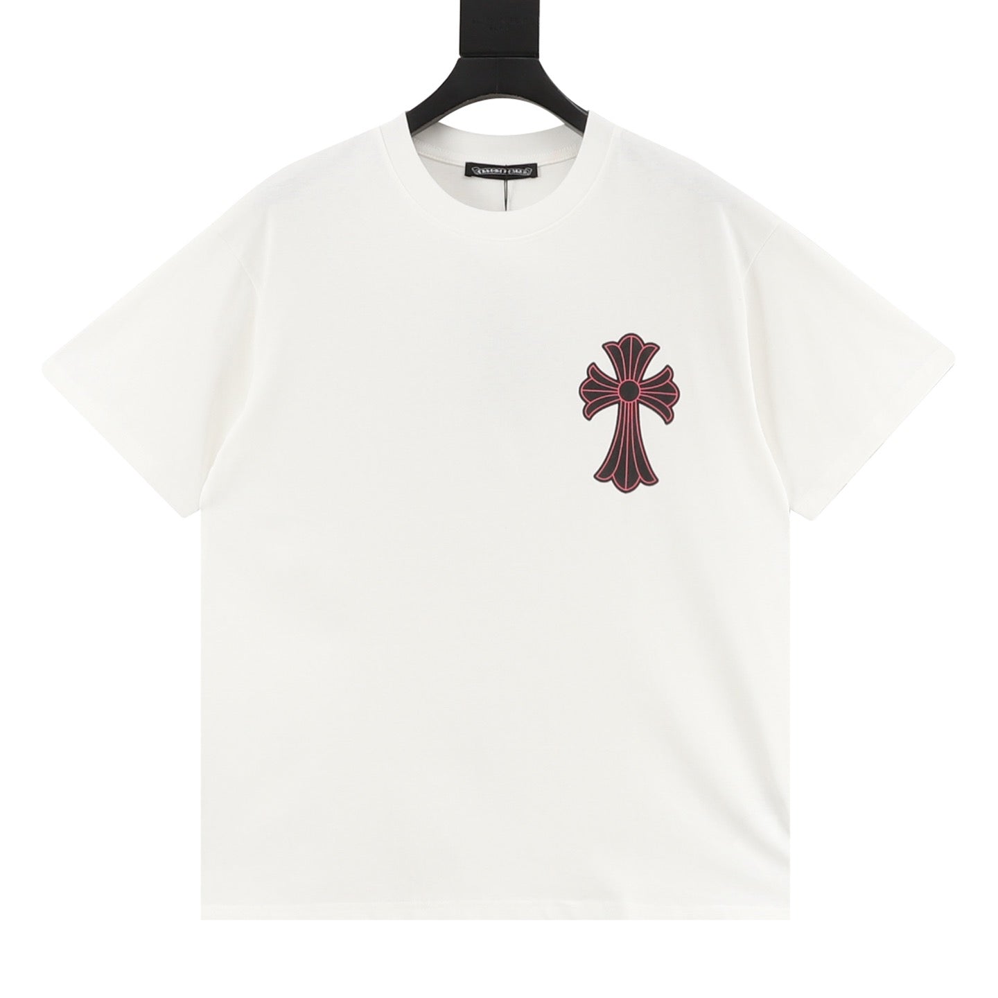Chrome Hearts Black and Red Cross T-shirt