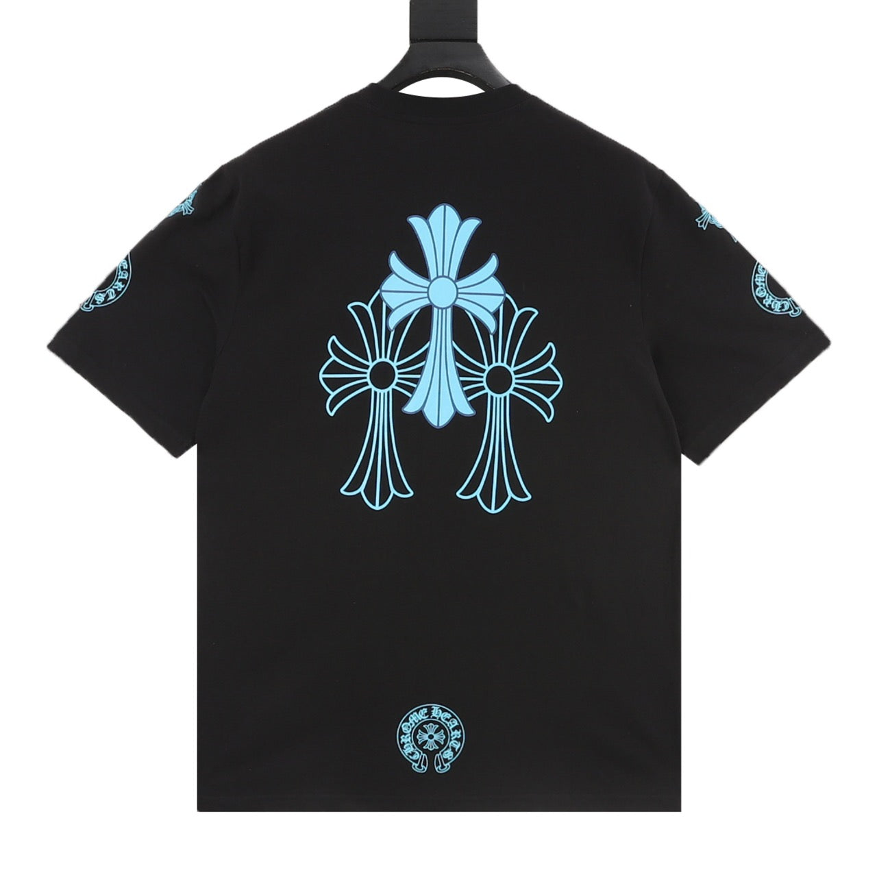 Chrome Hearts Blue Cross Print T-Shirt