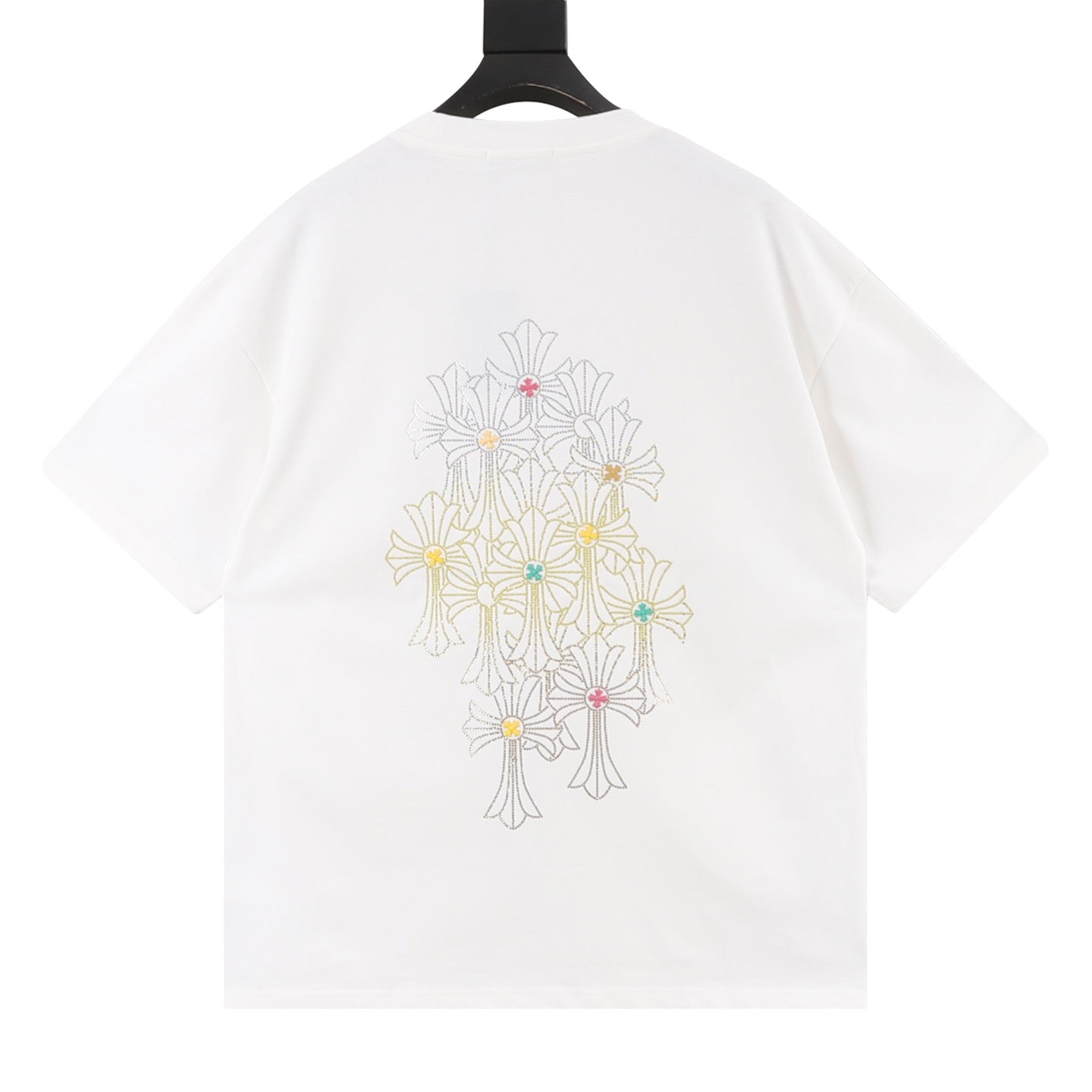Chrome Hearts 26SS Logo Cross Rhinestone T-Shirt