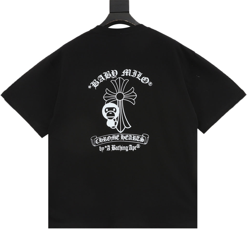 BAPE X Chrome Classic Letter Print T-Shirt