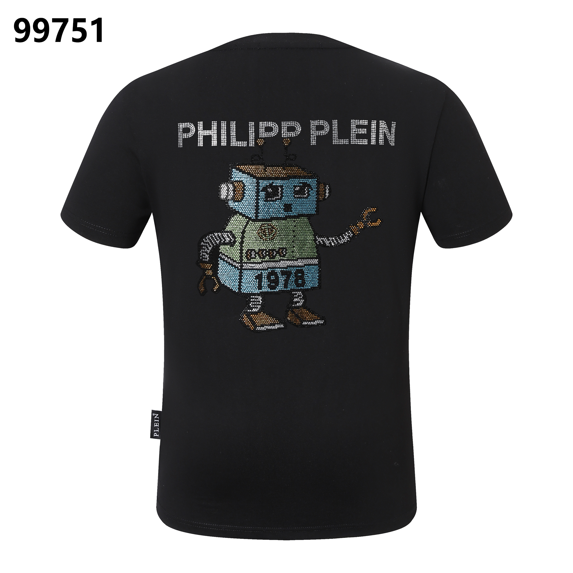 PHILIPP PLEIN Robot Rhinestone-Embellished Crew-Neck T-Shirt
