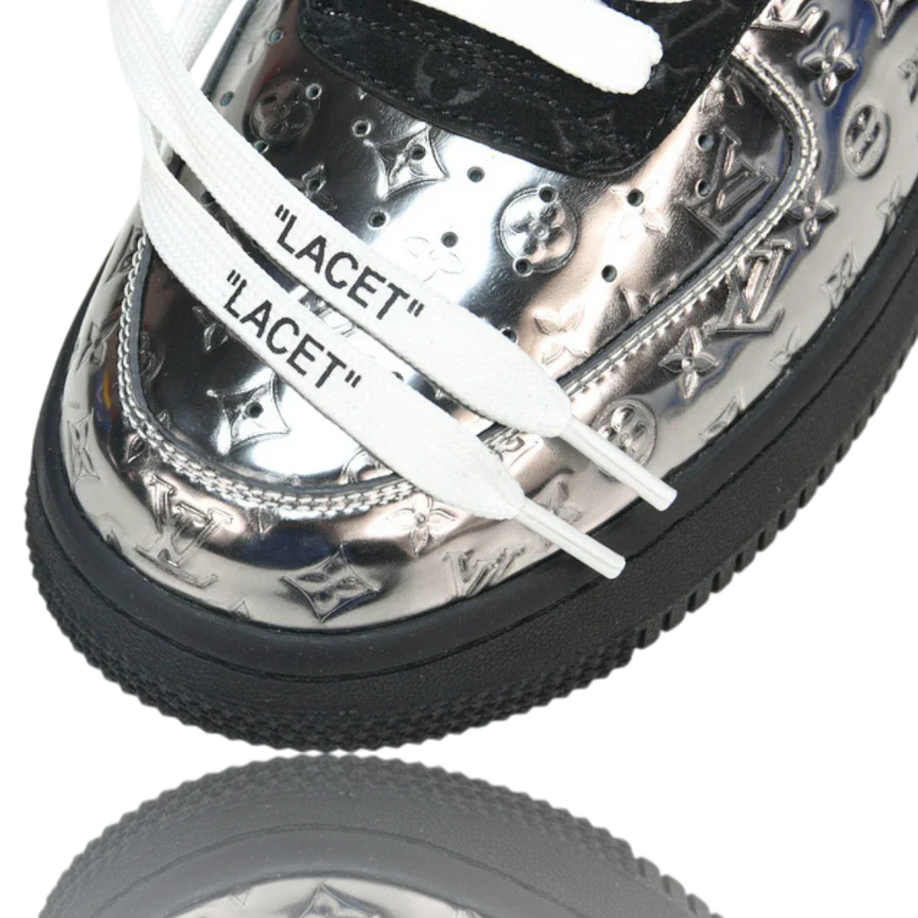 Louis Vuittоп x AF1 By Virgil Abloh ‘Black Metallic Silver’
