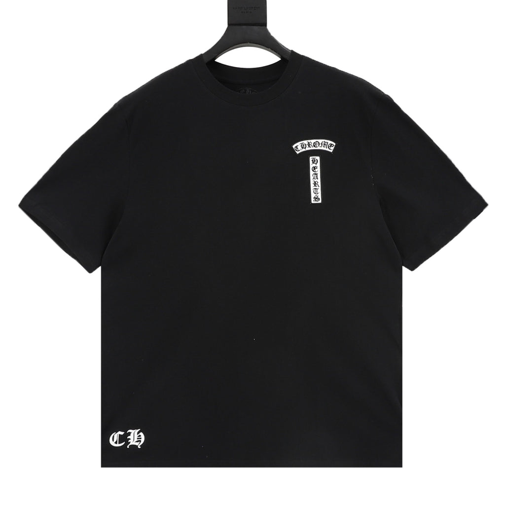 Chrome Hearts Front and Back Embroidered Crewneck T-Shirt