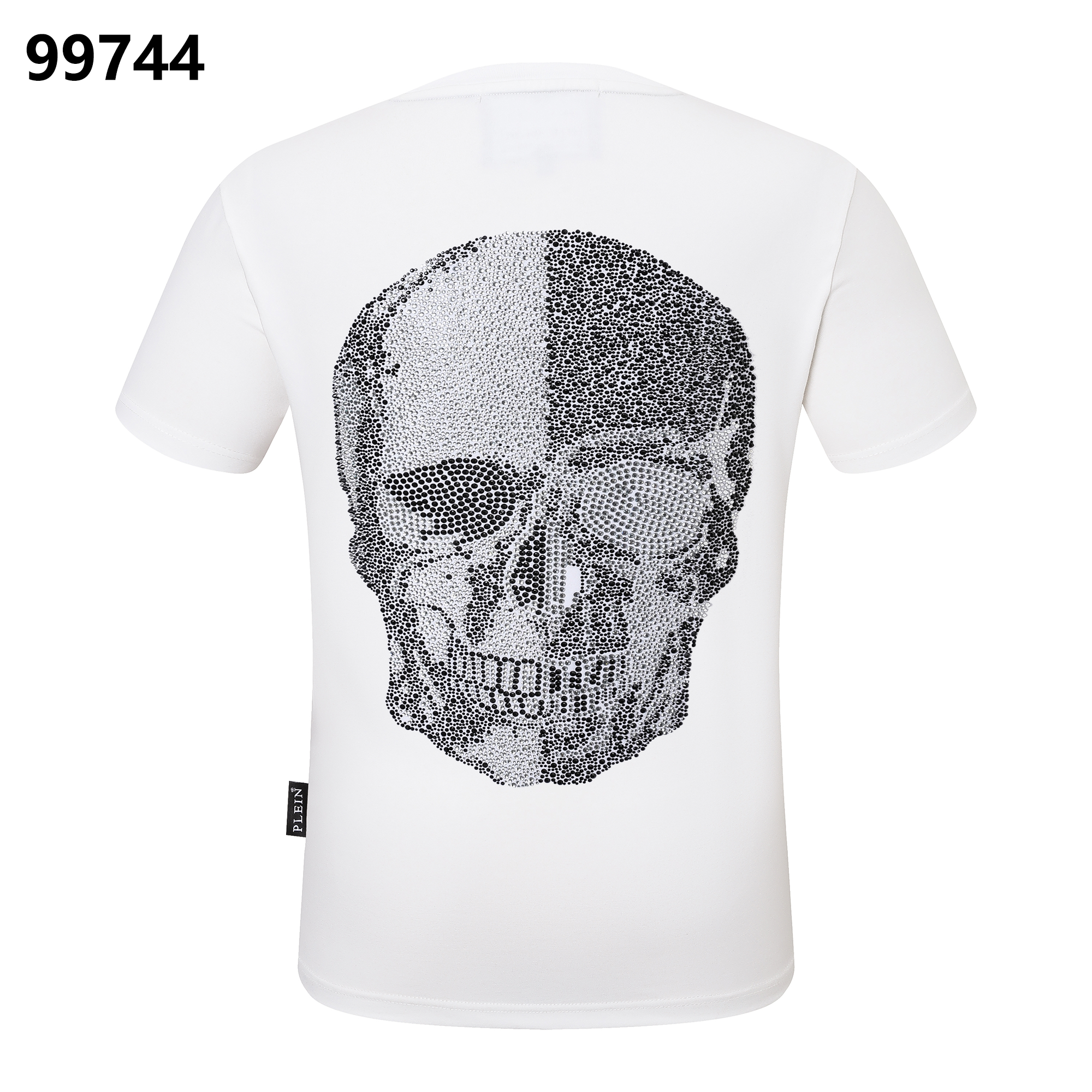 PHILIPP PLEIN Skull-Printed Crew-Neck T-Shirt with Rhinestones
