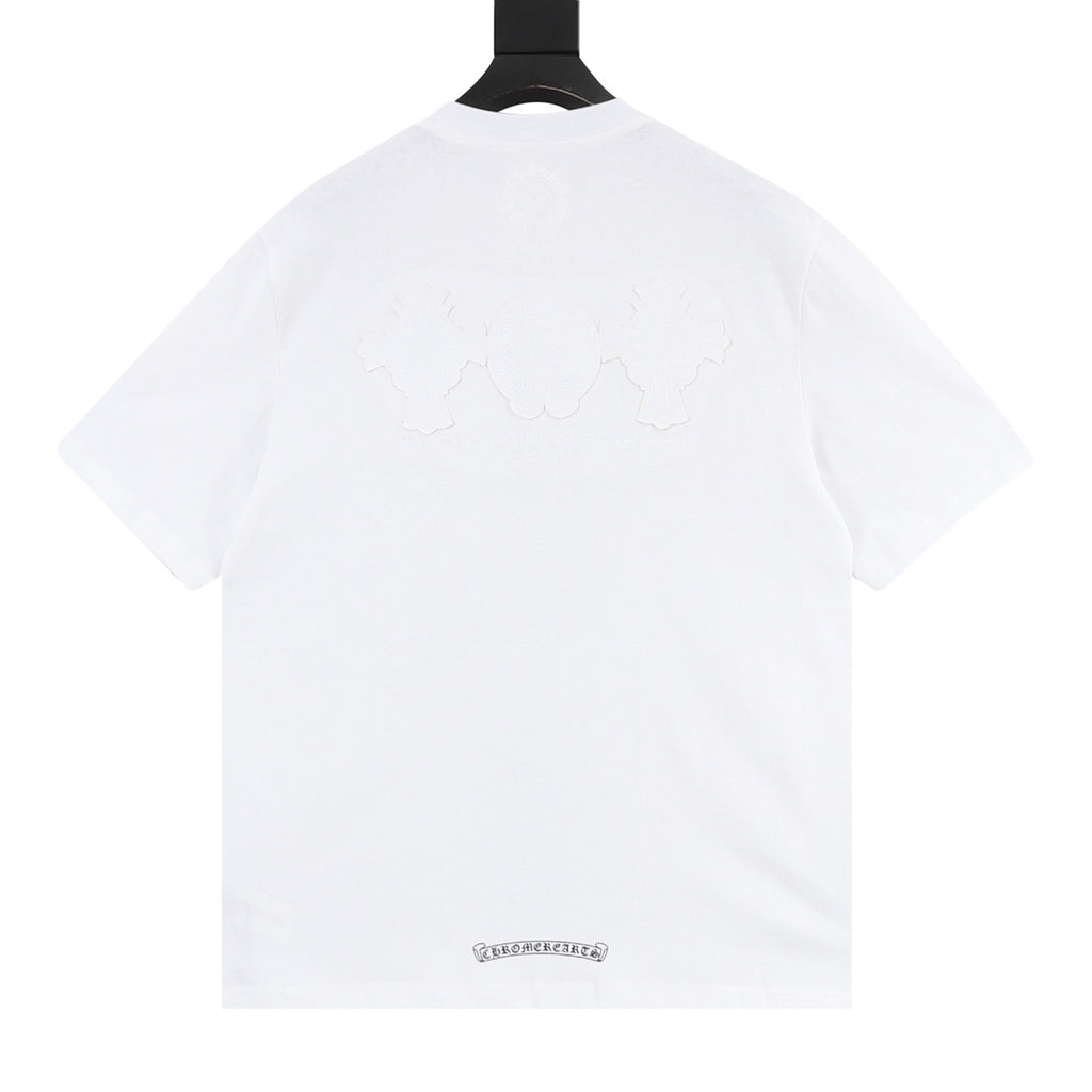 Chrome Hearts Front and Back Embroidered Crewneck T-Shirt