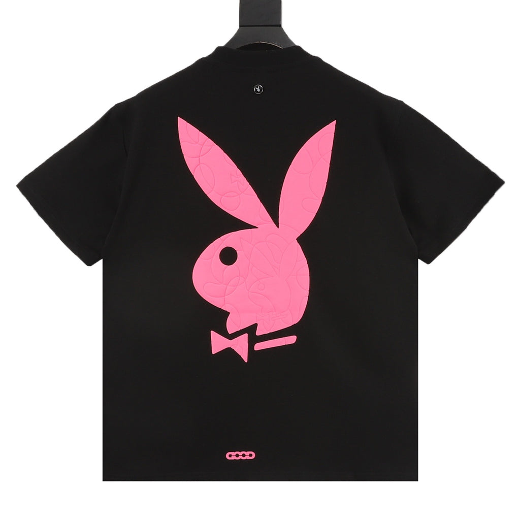 GOODBRAND 26SS Playboy Collaboration Foamed Print Short-Sleeve T-Shirt