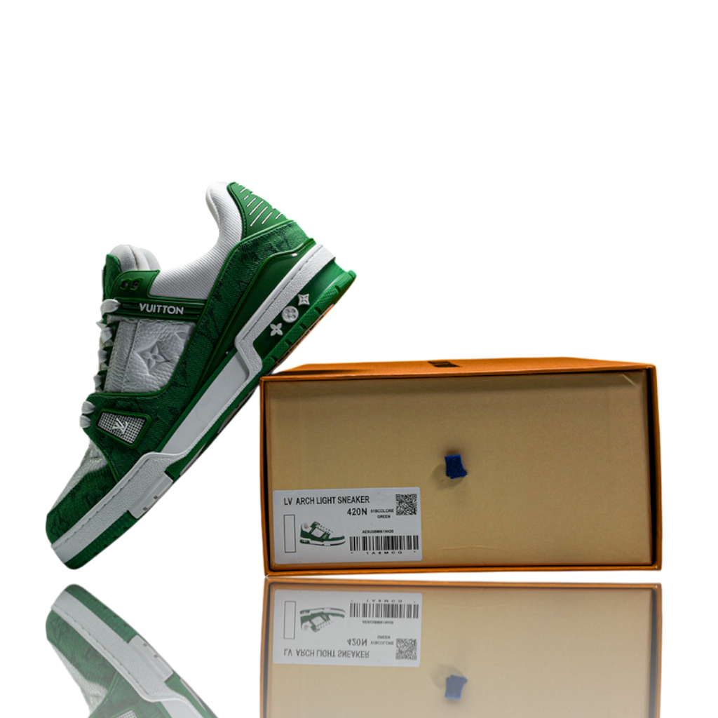 Louis Vuittоп Trainer Low 'Monogram Denim White Green'