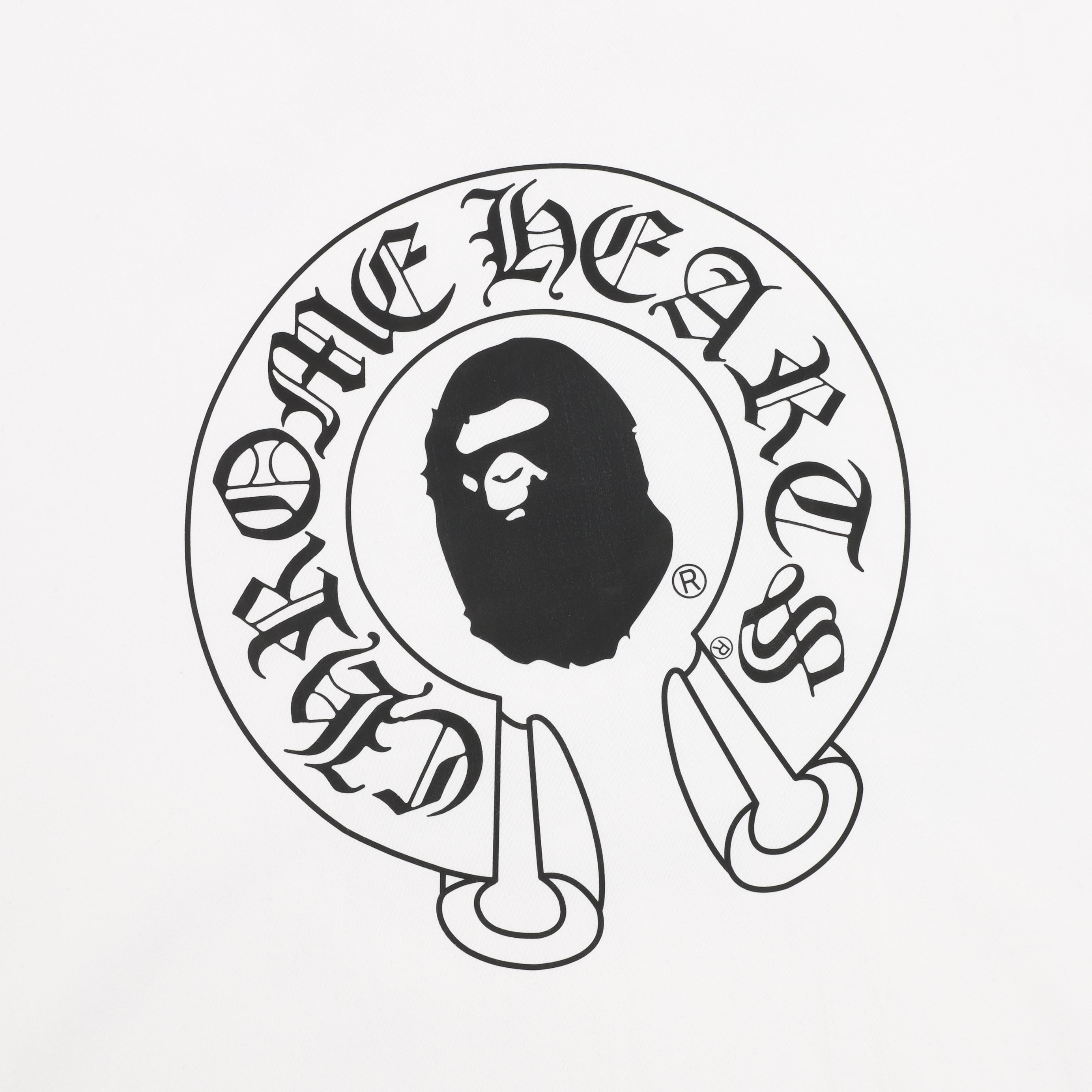 BAPE X Chrome Classic Letter Print T-Shirt