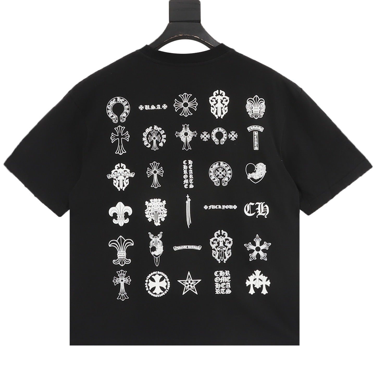 Camiseta Chrome Hearts con estampado multicolor