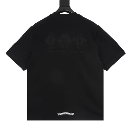 Chrome Hearts Front and Back Embroidered Crewneck T-Shirt