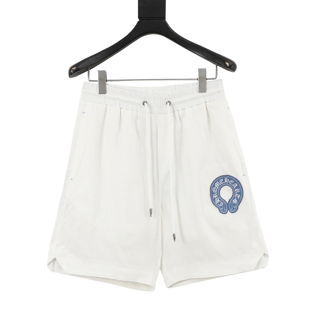 Pantalones cortos bordados con patrón de cruz Chrome Hearts