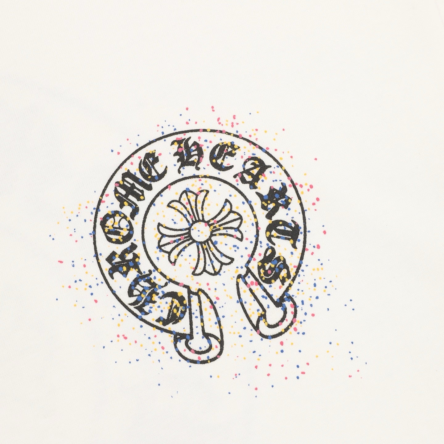 Camiseta Chrome Hearts Horse Hoof con tinta salpicada
