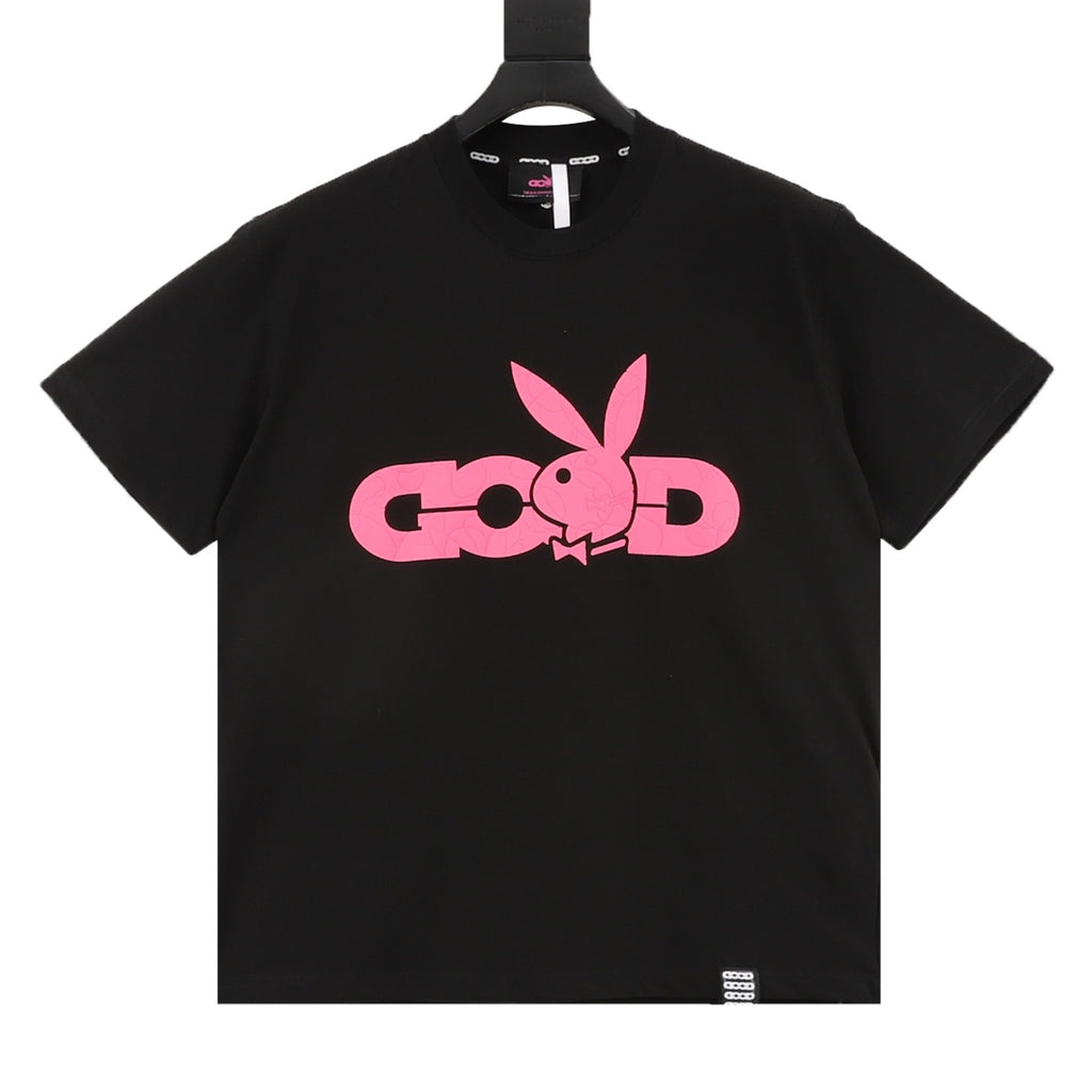 GOODBRAND 26SS Playboy Collaboration Foamed Print Short-Sleeve T-Shirt