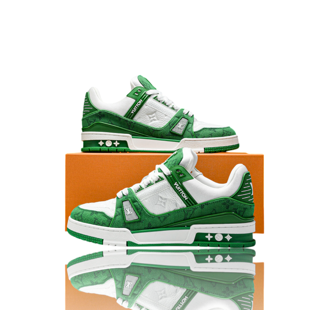 Louis Vuittоп Trainer Low 'Monogram Denim White Green'