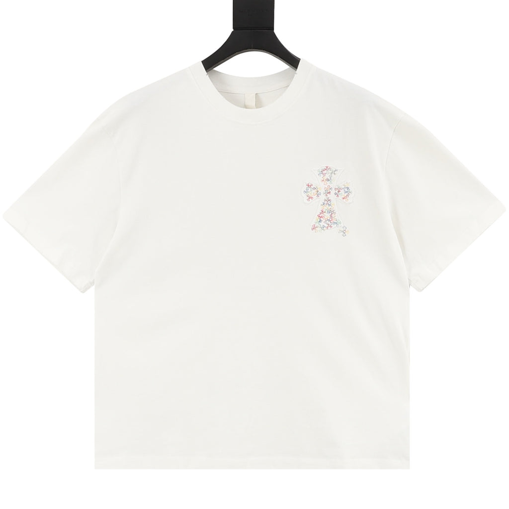 Chrome Hearts Colorful Cross-Stitch T-Shirt