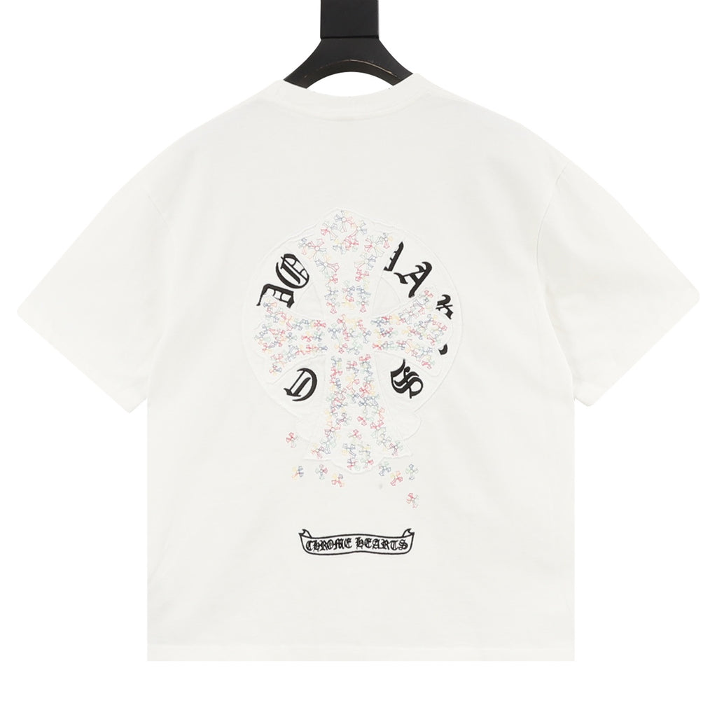 Chrome Hearts Colorful Cross-Stitch T-Shirt