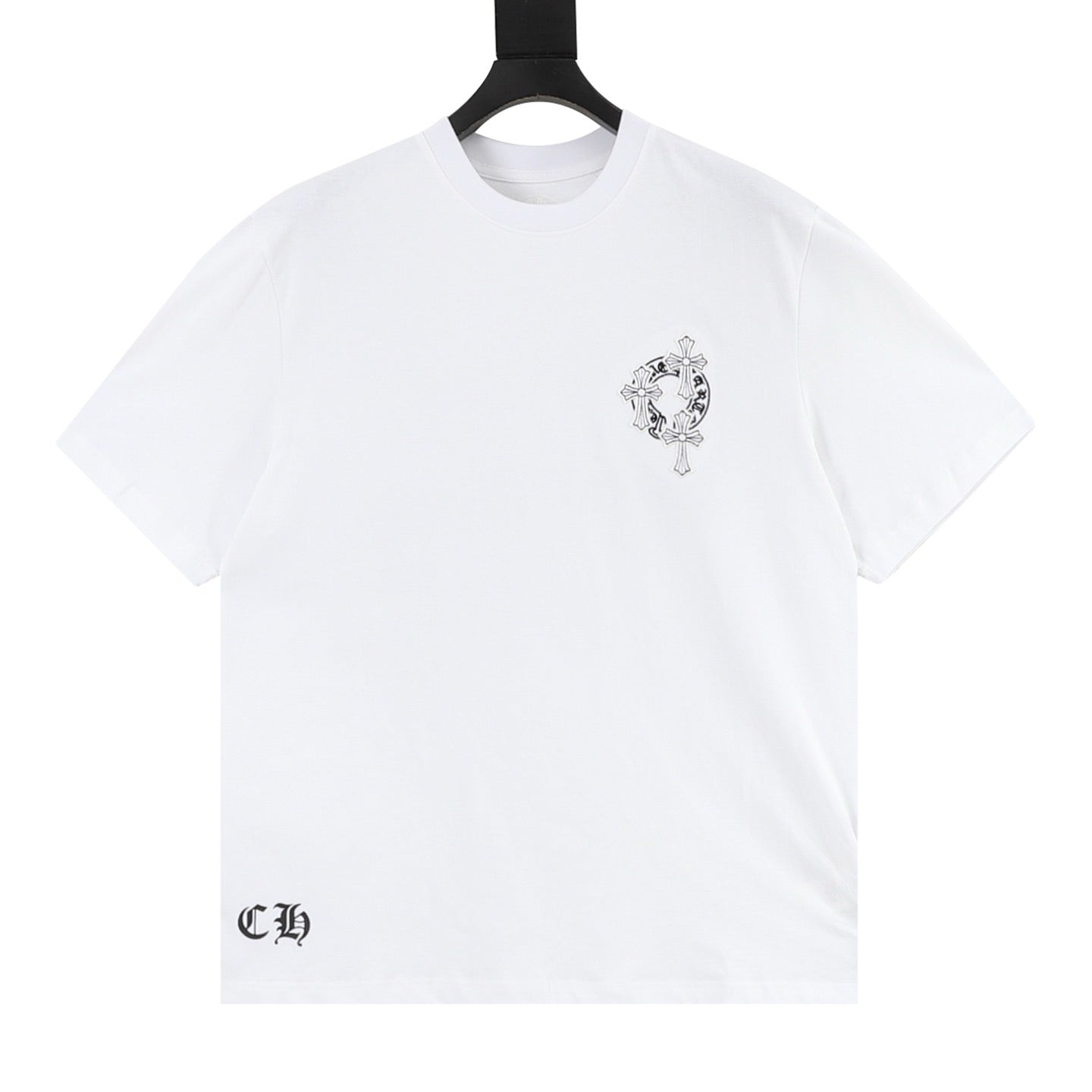 Camiseta de cuello redondo Chrome Hearts Sanskrit Cross