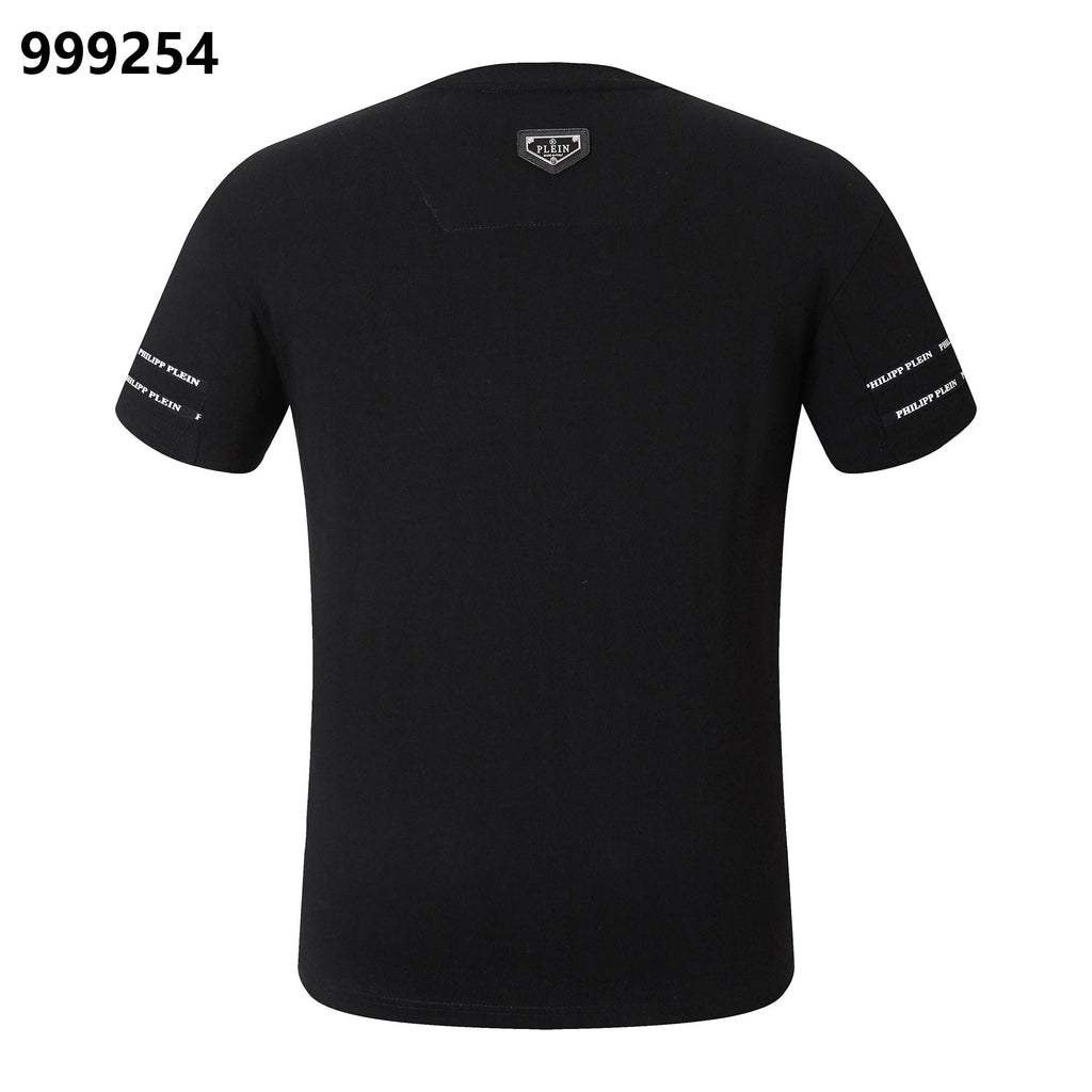 PHILIPP PLEIN Round-Neck T-Shirt with a Flaming Eagle Design