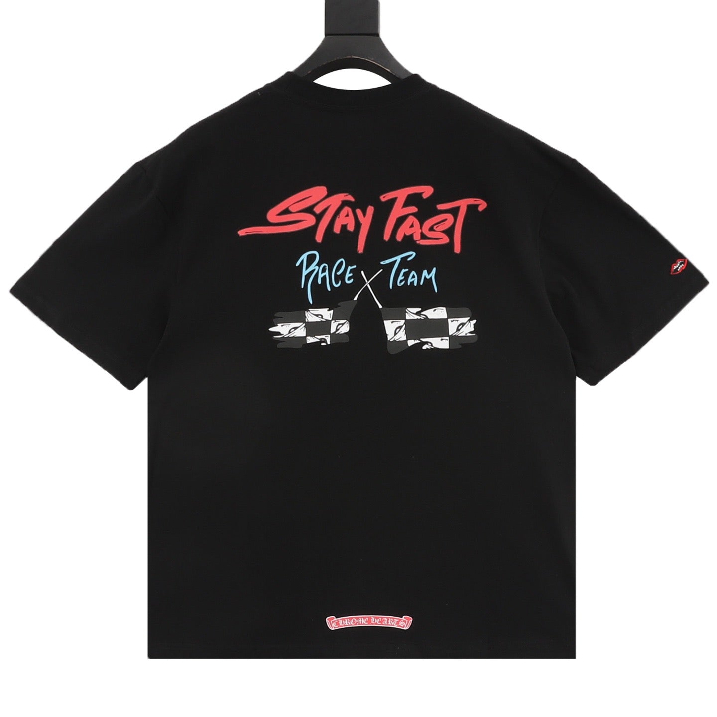 Chrome Hearts Pink Graffiti Print T-Shirt