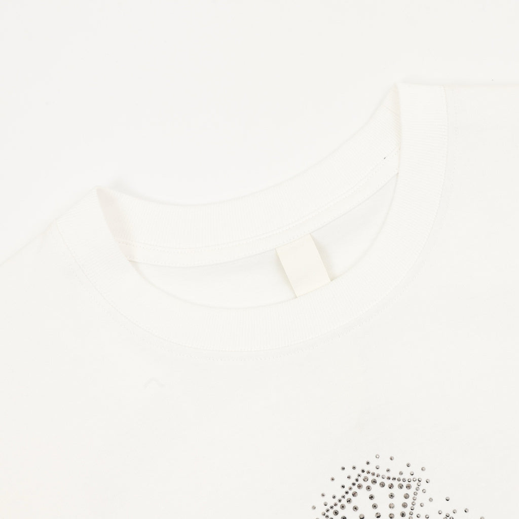 Chrome Hearts Diamond-Studded Cross T-Shirt