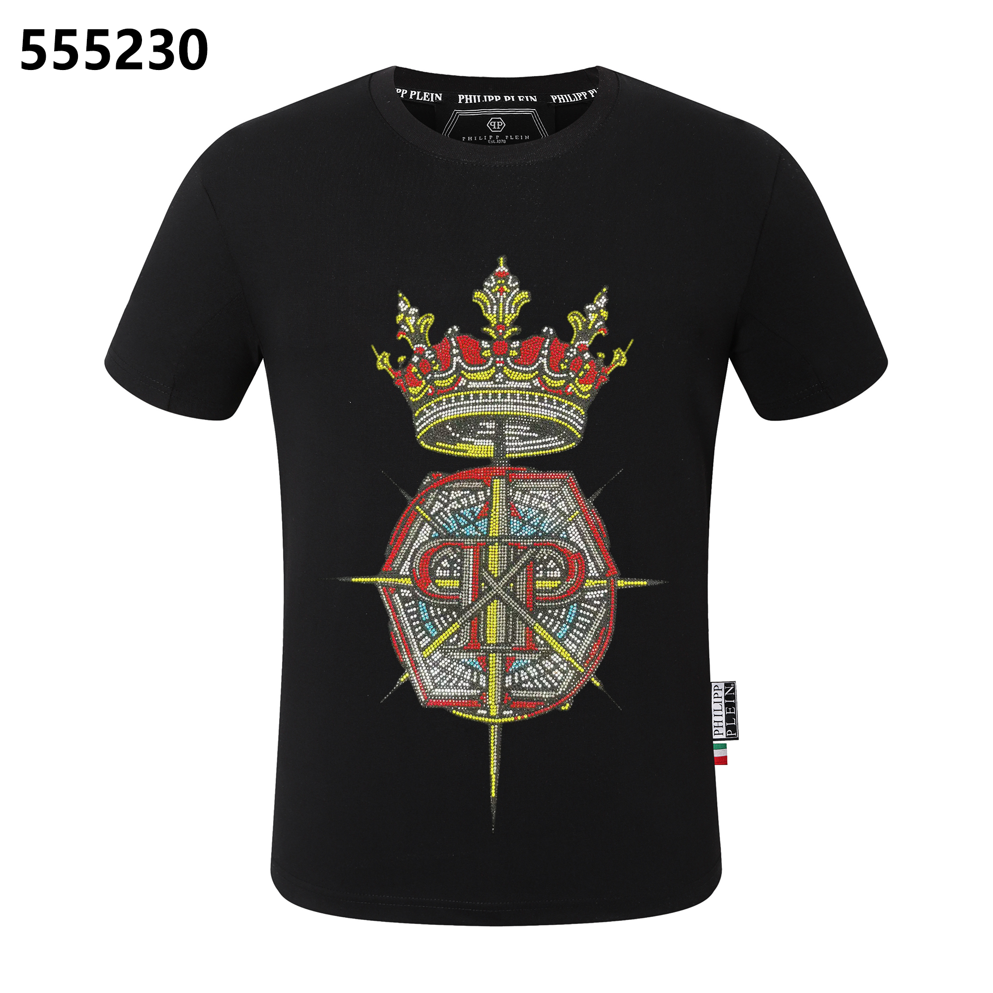 PHILIPP PLEIN Crown-Print Crew-Neck T-Shirt