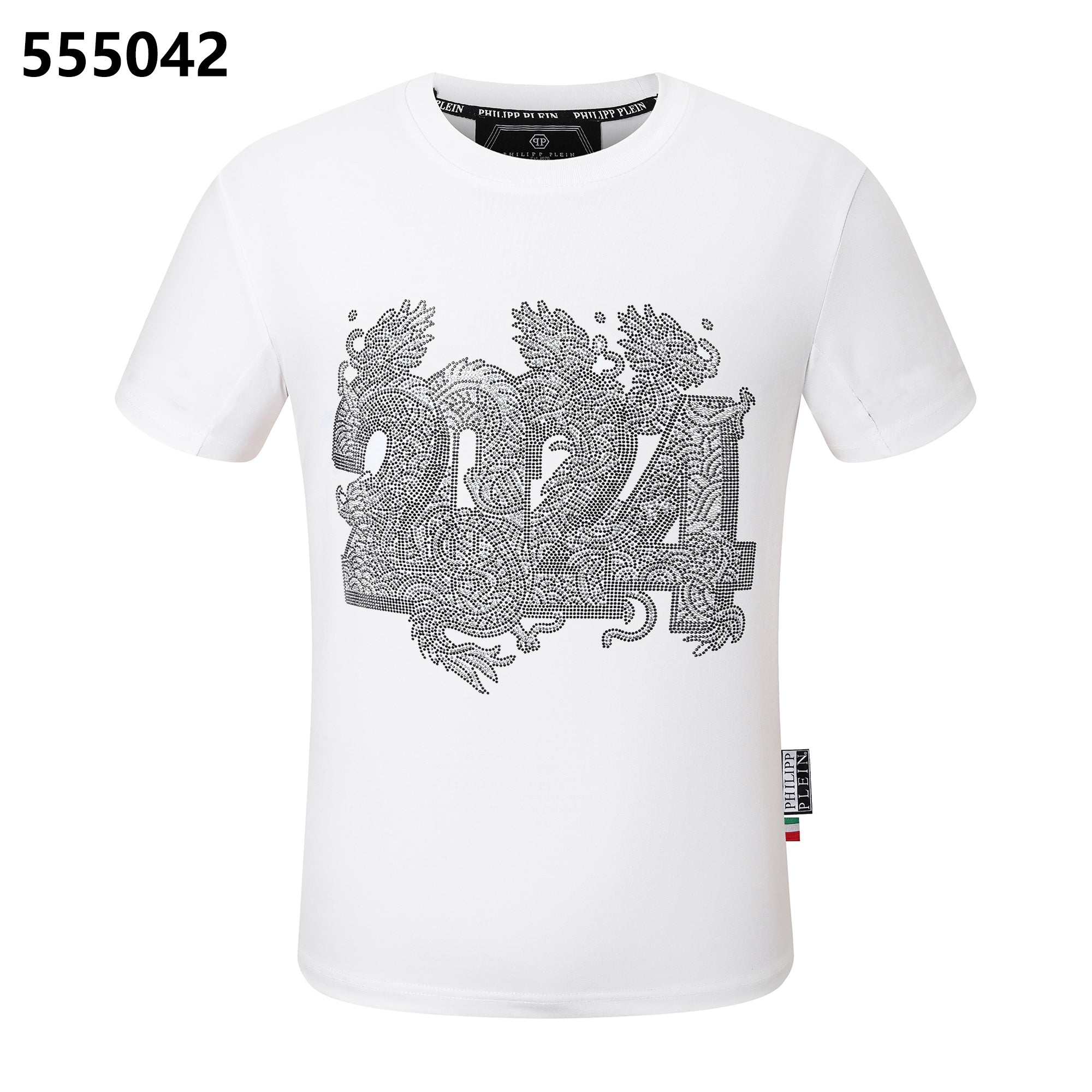 PHILIPP PLEIN 2024 Dragon-Print Crew-Neck T-Shirt